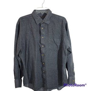 J. McLaughlin Men's Grey Speckled Flannel Button Up Casual Shirt Size XL